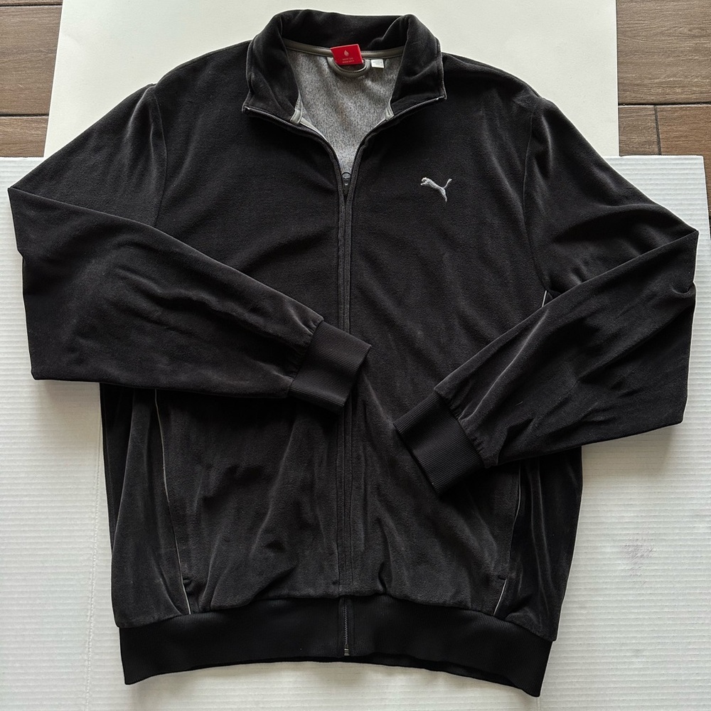 Mens Puma velvet zipup sweater